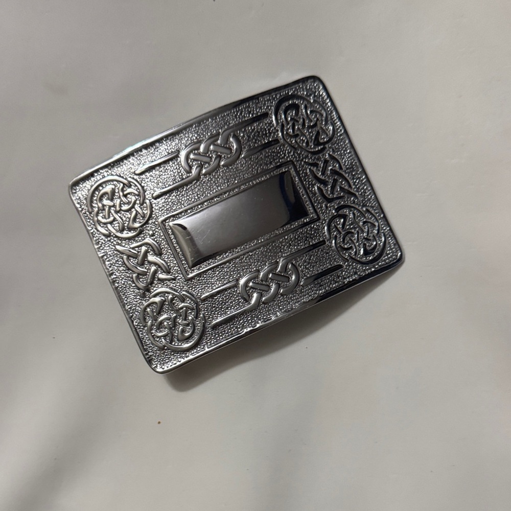 Silver Celtic Knot Belt Buckle